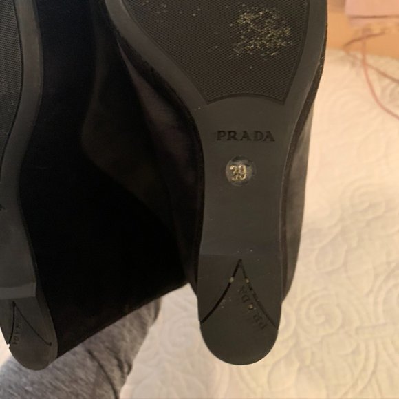 Prada Camoscio Bicolo Wedge - Picture 7 of 13